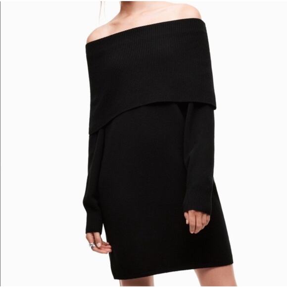 Aritzia Babaton Purple Corrigan Cashmere/Wool Blend‎ Sweater Dress Size Small - Picture 1 of 11